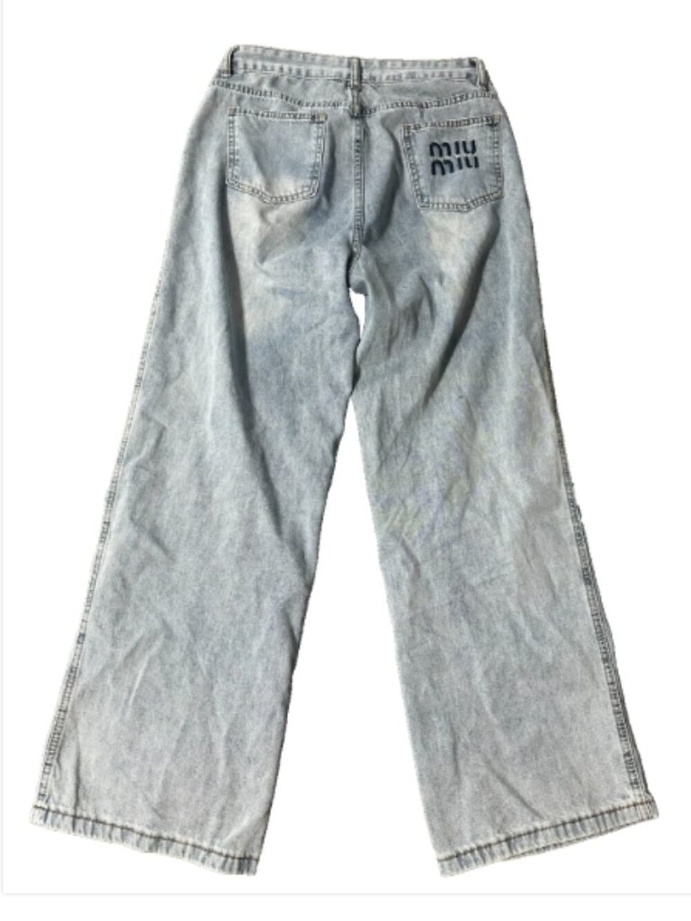 Blue Women Jeans Streetwear Fashion High Waisted Wide Leg Jean Female - Picture 3 of 6